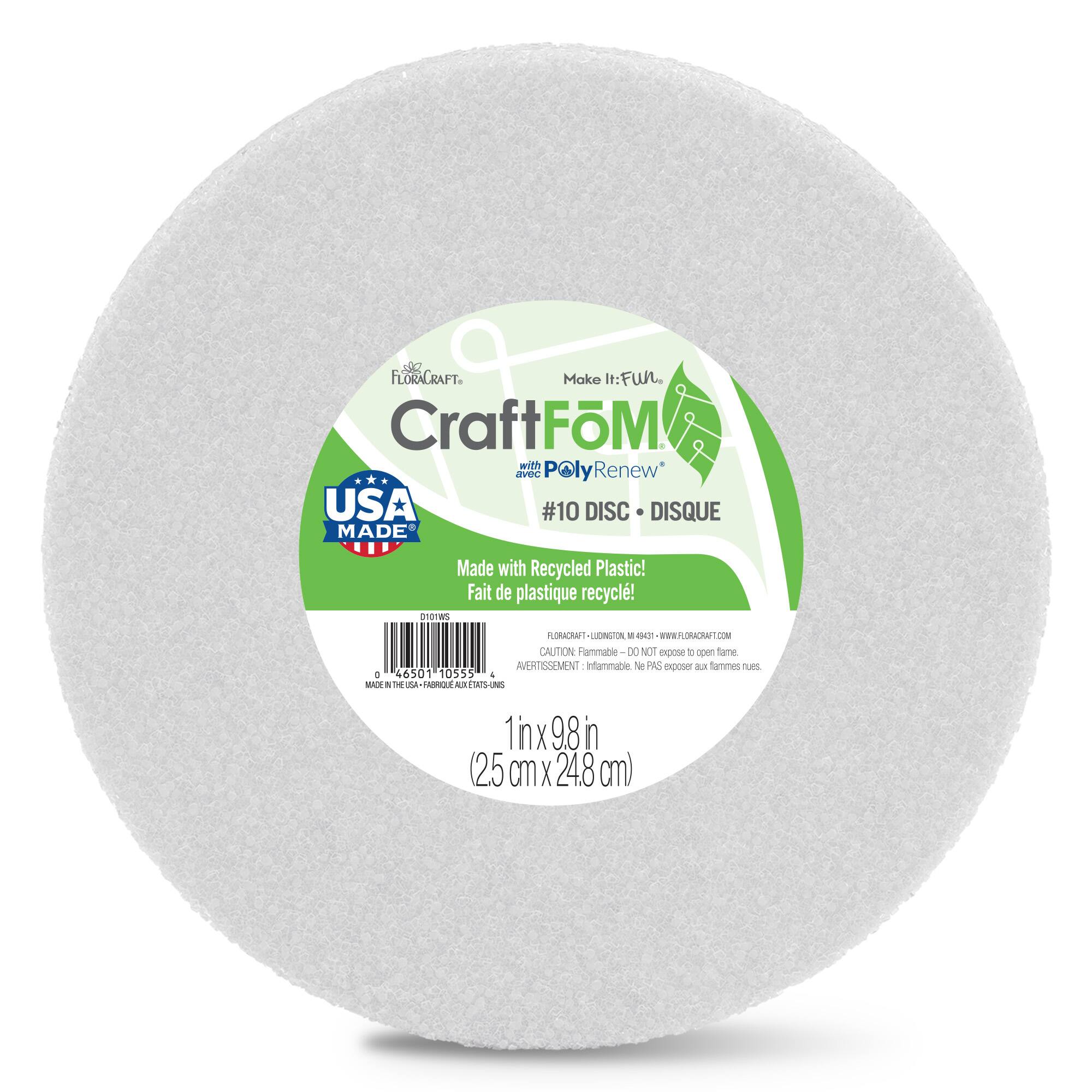 FloraCraft® 9.75" White CraftFōM® Disc